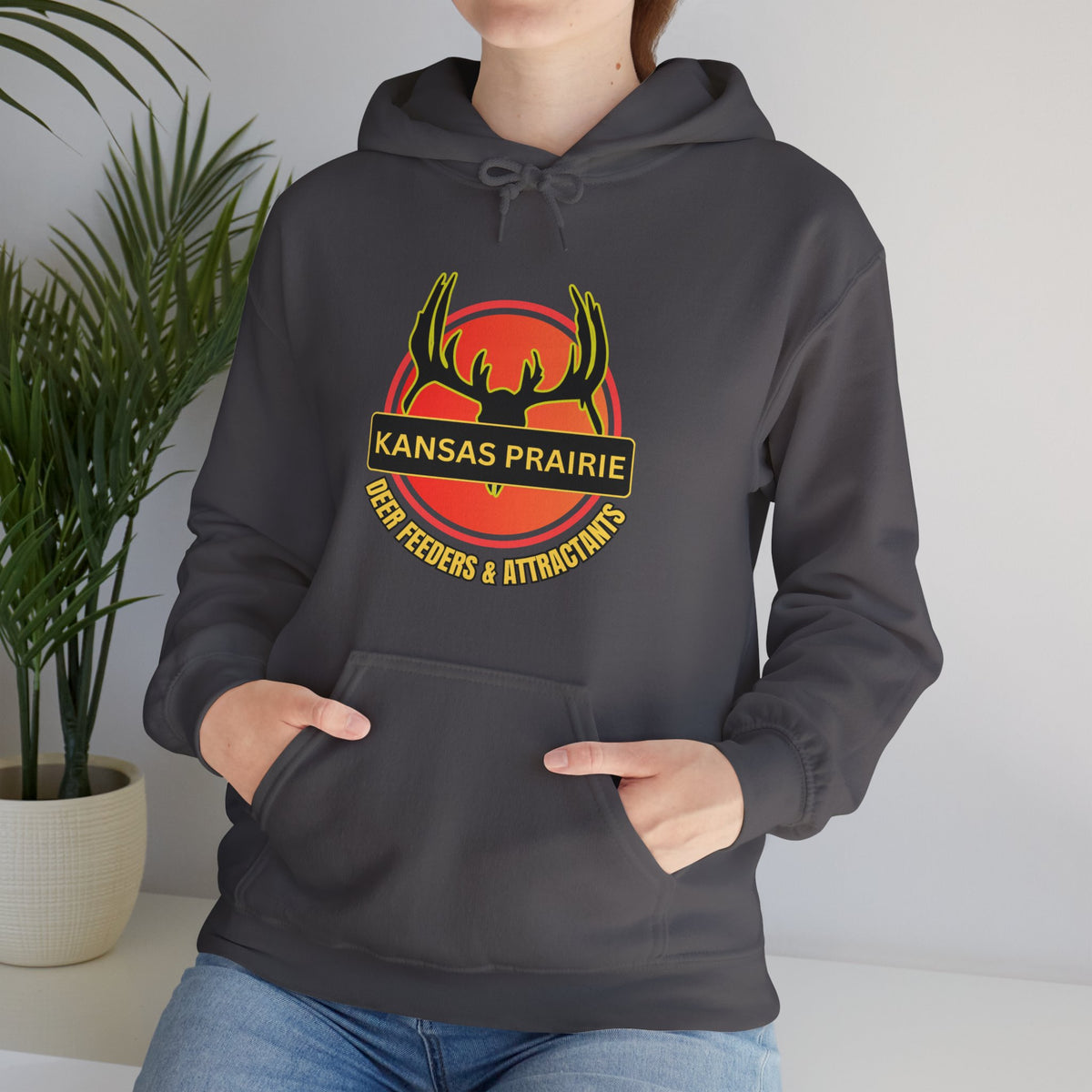 Kansas Prairie Deer Feeders and Attractant Unisex Heavy Blend™ Hooded Sweatshirt