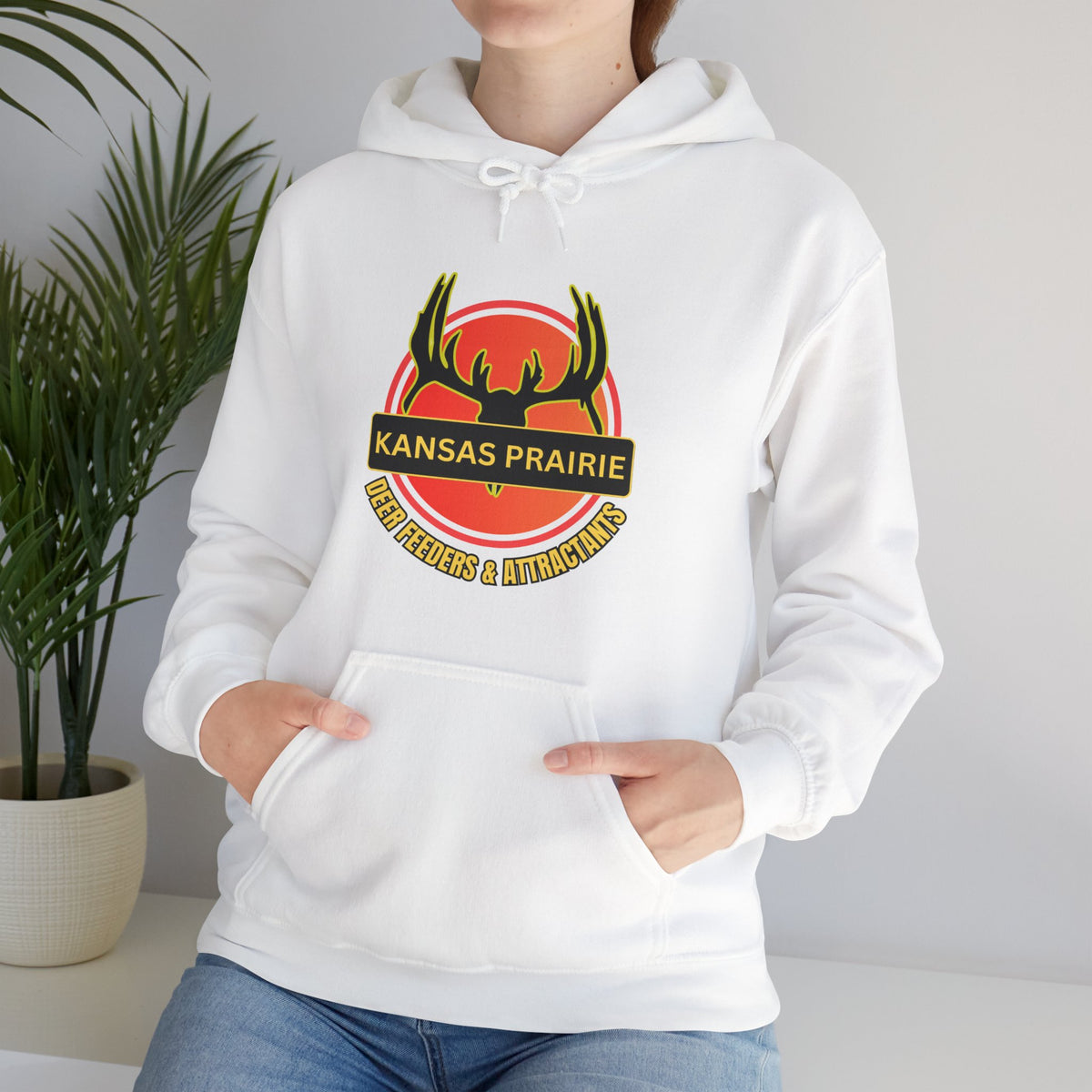 Kansas Prairie Deer Feeders and Attractant Unisex Heavy Blend™ Hooded Sweatshirt