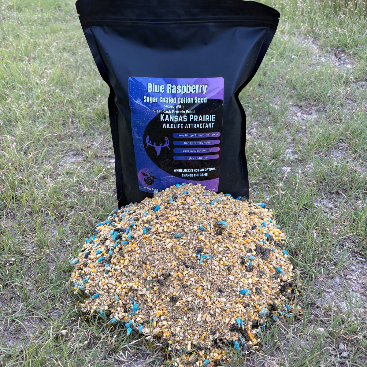 4 pack deer attractant Save $5 2 Green Apple, 1 Sugar coated corn and 1 Sugar coated cotton seed