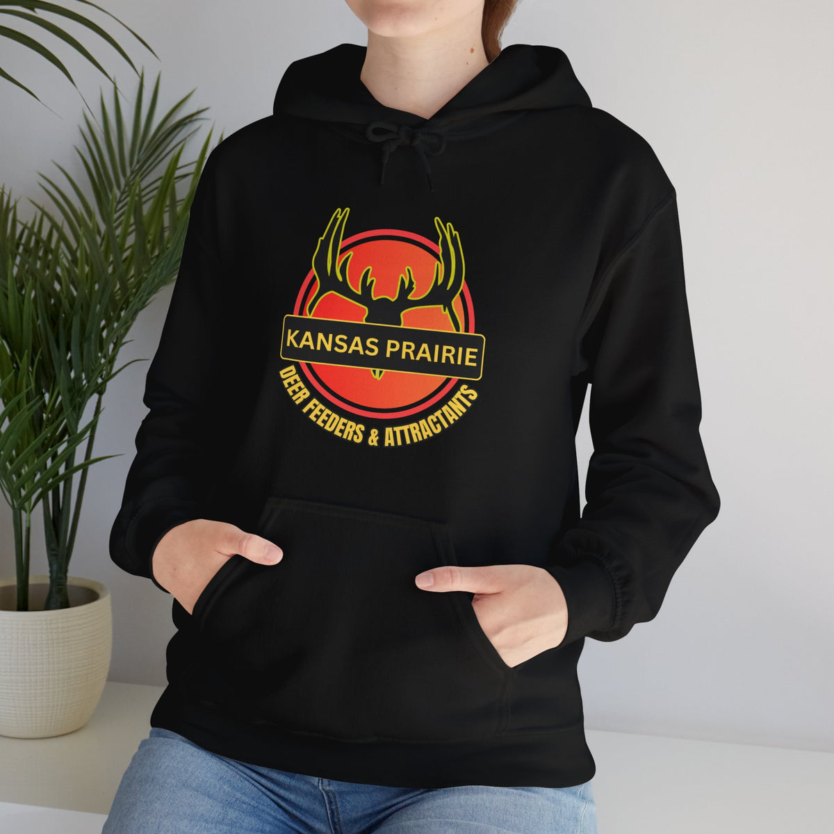 Kansas Prairie Deer Feeders and Attractant Unisex Heavy Blend™ Hooded Sweatshirt
