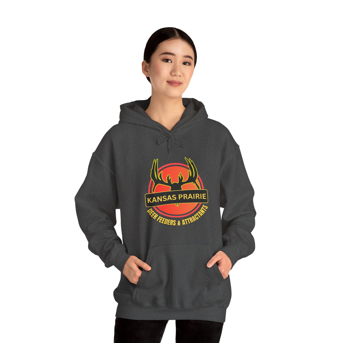 Kansas Prairie Deer Feeders and Attractant Unisex Heavy Blend™ Hooded Sweatshirt