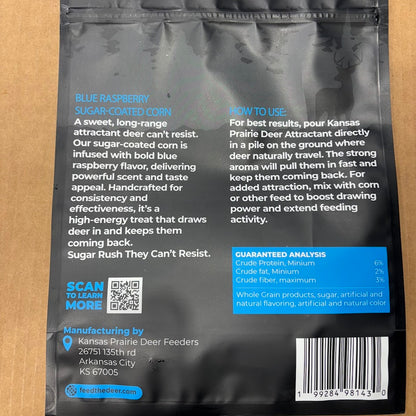 Blue Raspberry Sugar Coated Corn 5lb bag