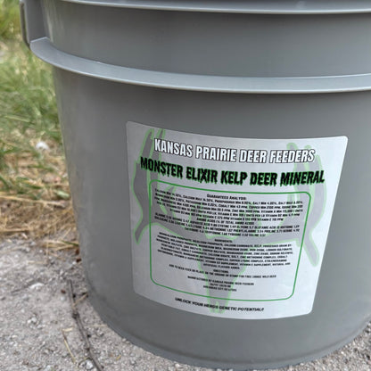 20lb bucket of Monster Elixir kelp based deer Mineral