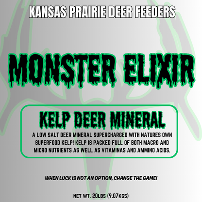 20lb bucket of Monster Elixir kelp based deer Mineral