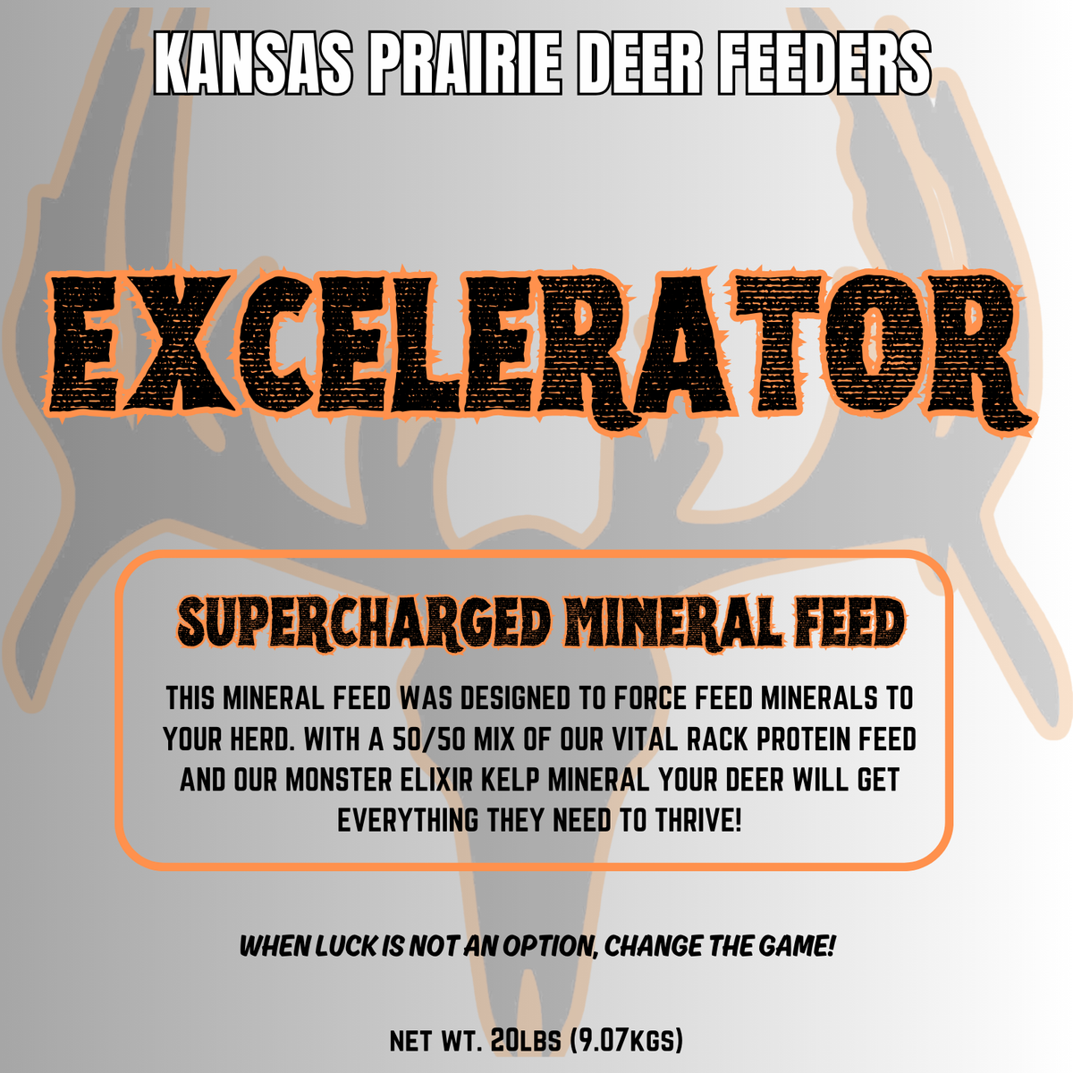 20lb bucket of Excelerator Supercharged Mineral Feed