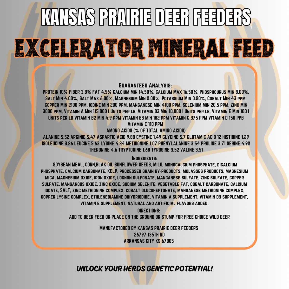 20lb bucket of Excelerator Supercharged Mineral Feed