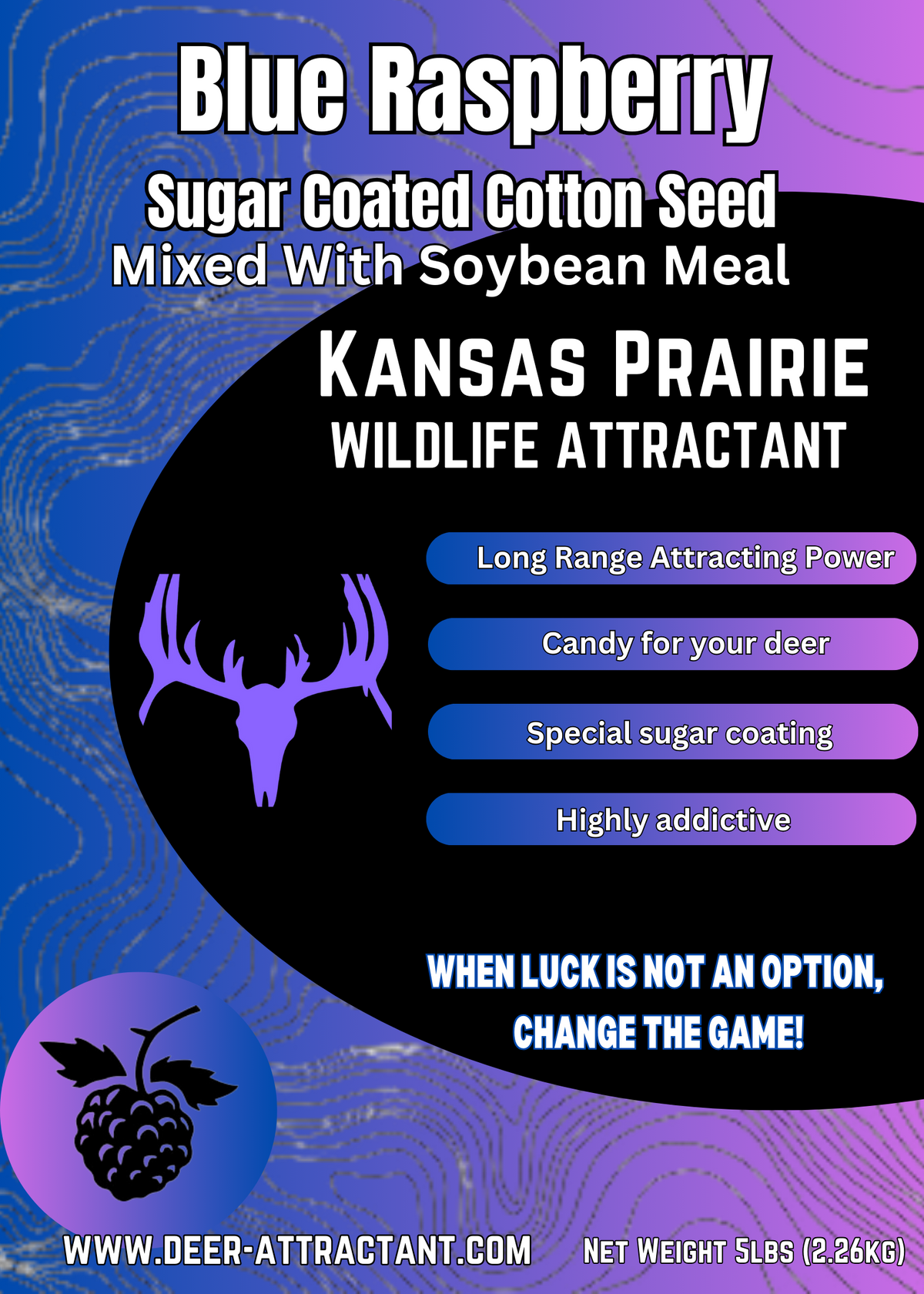 20lb Blue Raspberry Sugar Coated Cotton Seed 3.5 gallon Bucket