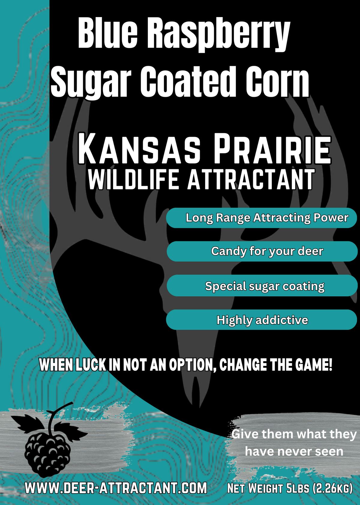 20lb Blue Raspberry Sugar Coated Corn 3.5 gallon bucket